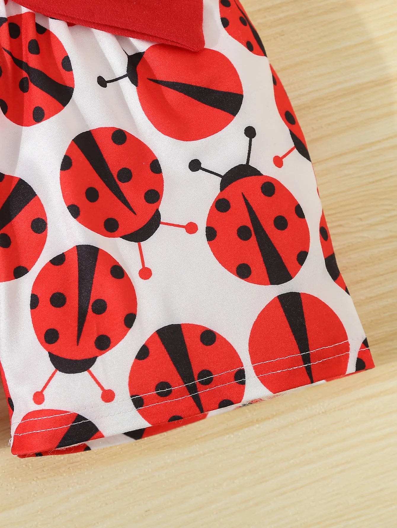Summer Adorable Ladybug Outfit 2pcs Set for Baby Girls Sleeveless T-shirt +Causal Shorts Infant Newborn Baby Girl Clothes