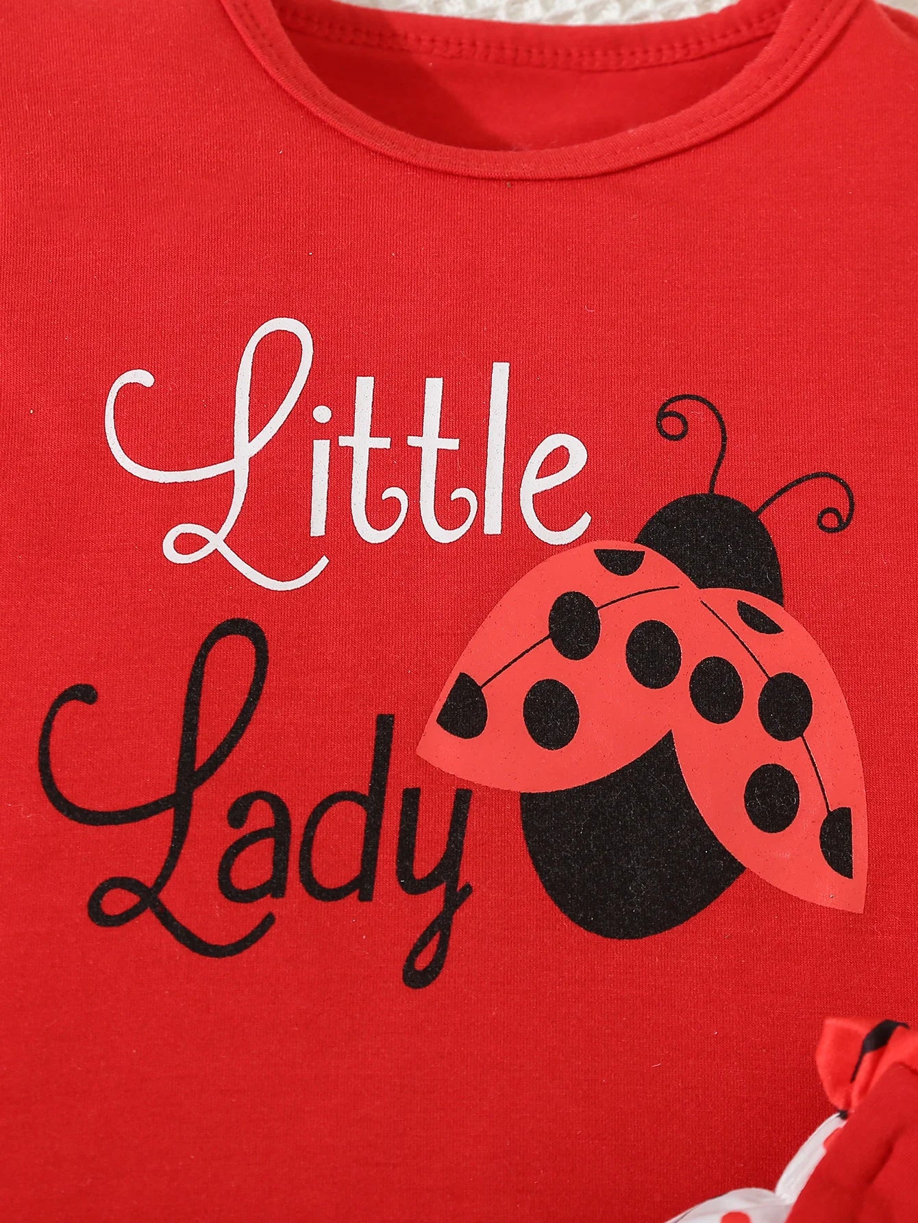 Summer Adorable Ladybug Outfit 2pcs Set for Baby Girls Sleeveless T-shirt +Causal Shorts Infant Newborn Baby Girl Clothes
