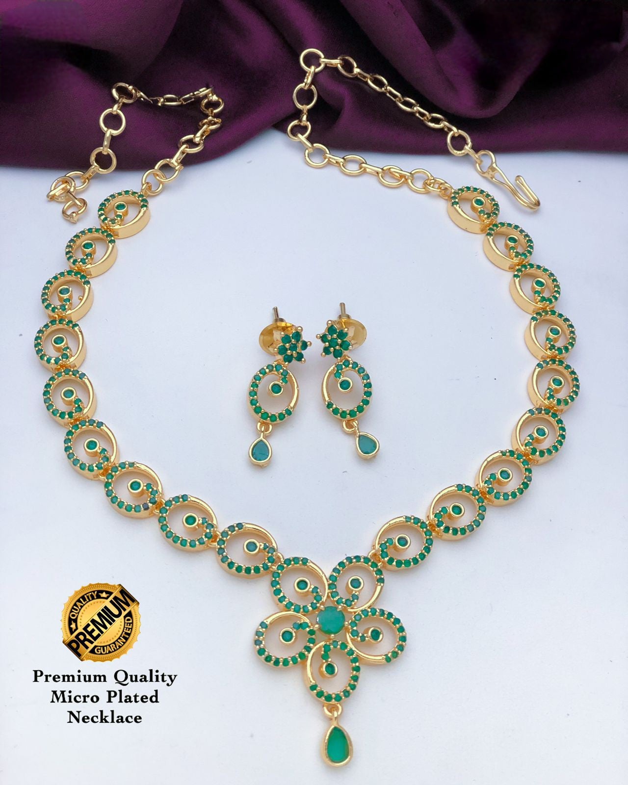 22k Gold plated Light weight Designer choker necklace