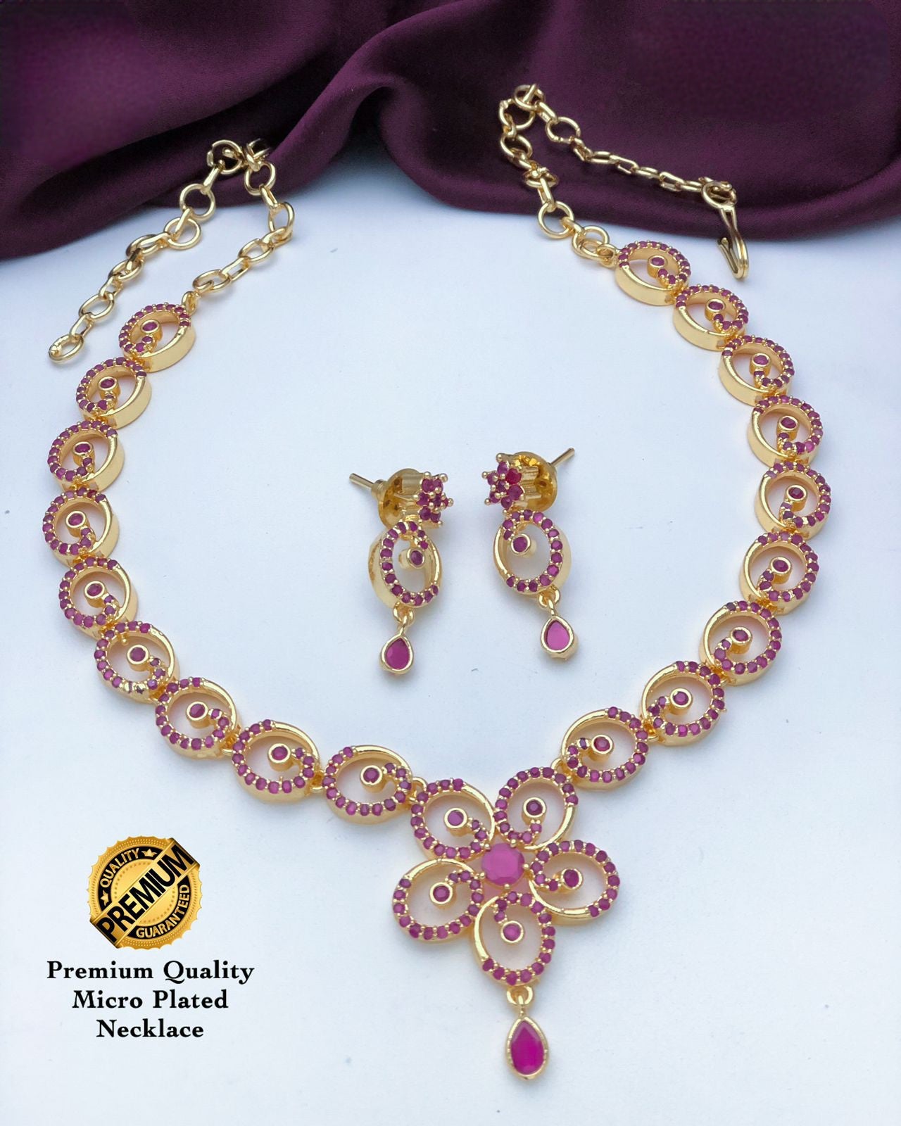 22k Gold plated Light weight Designer choker necklace