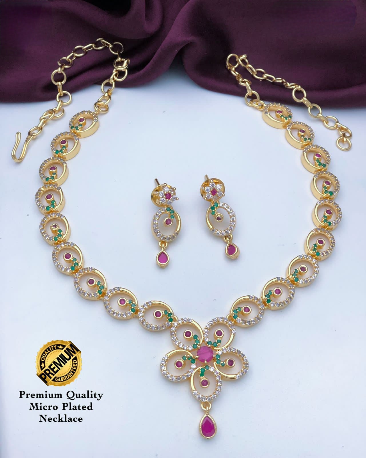 22k Gold plated Light weight Designer choker necklace