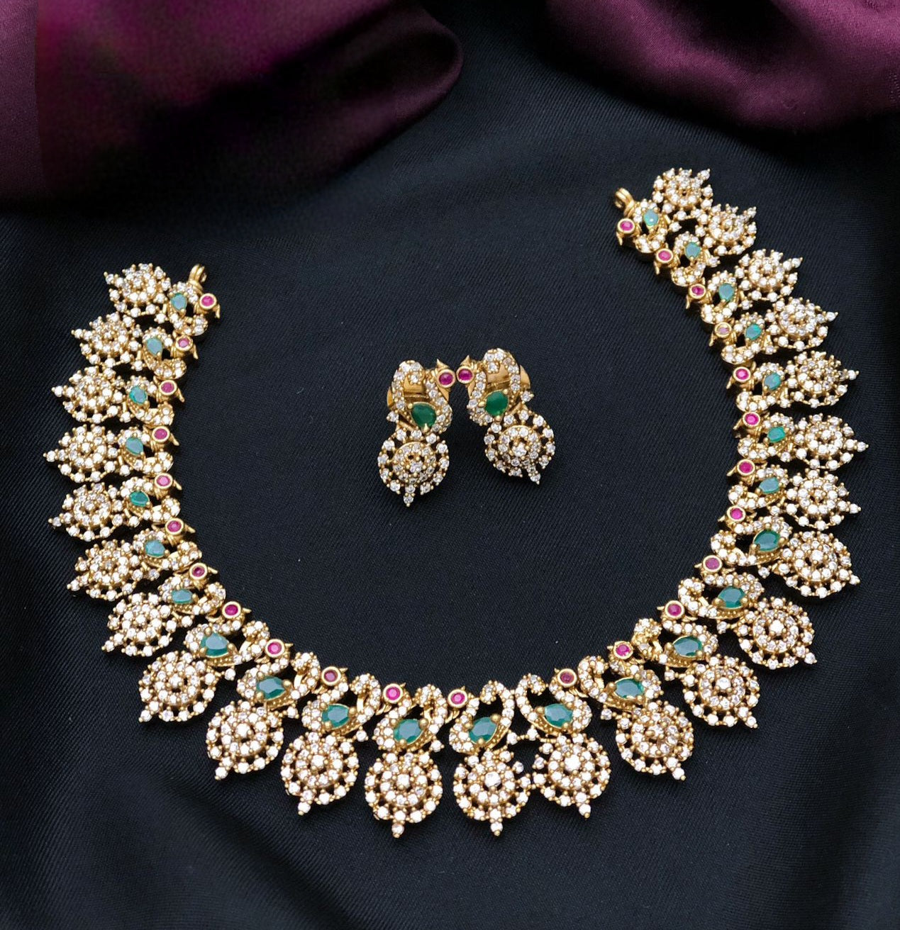 Diamond small necklace designs Outlet