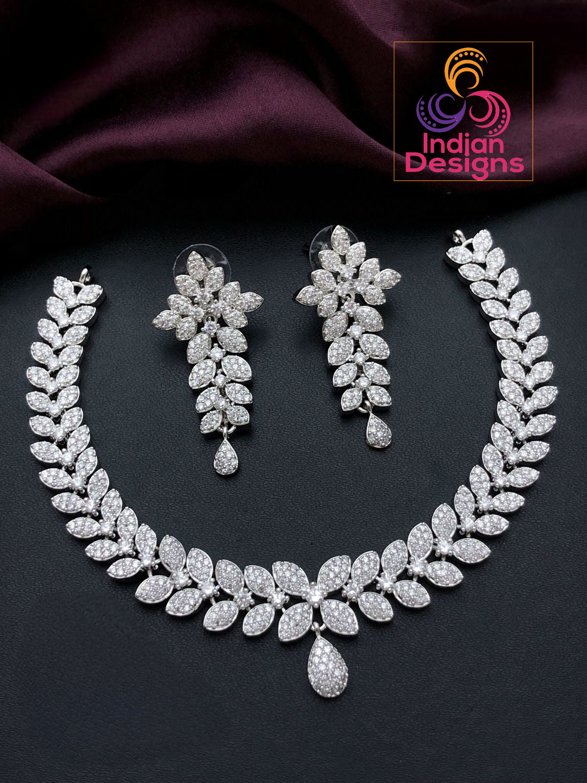 Simple american diamond set Clearance