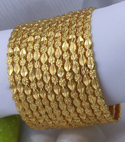 One gram Gold-Plated Daily wear Bangle Bracelets set of 12 | Traditional Indian Jewelry Wedding bangle set | Bollywood Ethnic Bangle set