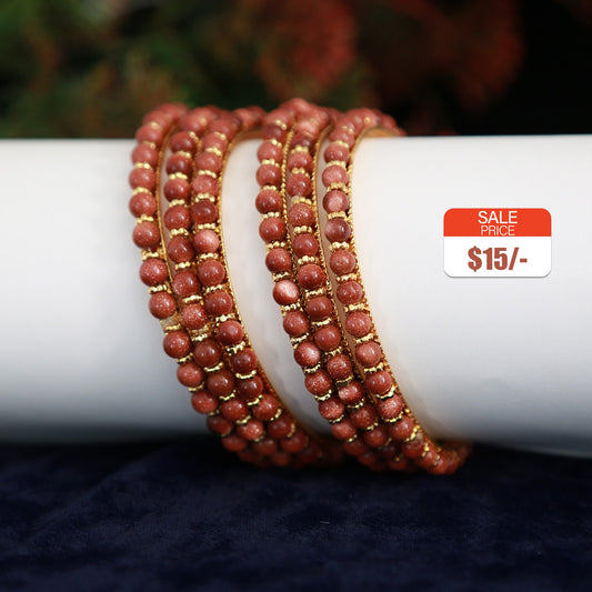 Gold Plated coral bead Bangles set of 6| Bangle Bracelet| Traditional South Indian style Bangle set| Wedding bangles set| Gift for her