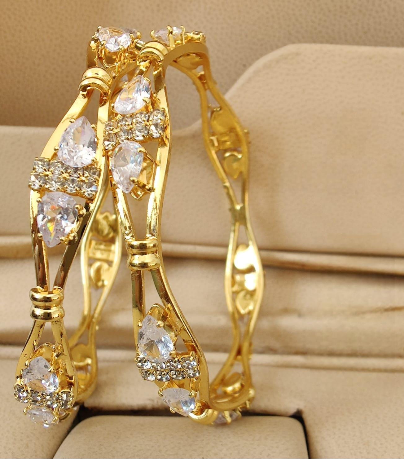 One Gram Gold Plated Bangle Bracelet set-Light Weight |Daily wear Bangle designs in Best price | One Gram Gold bangle set of 2 |Gift for her