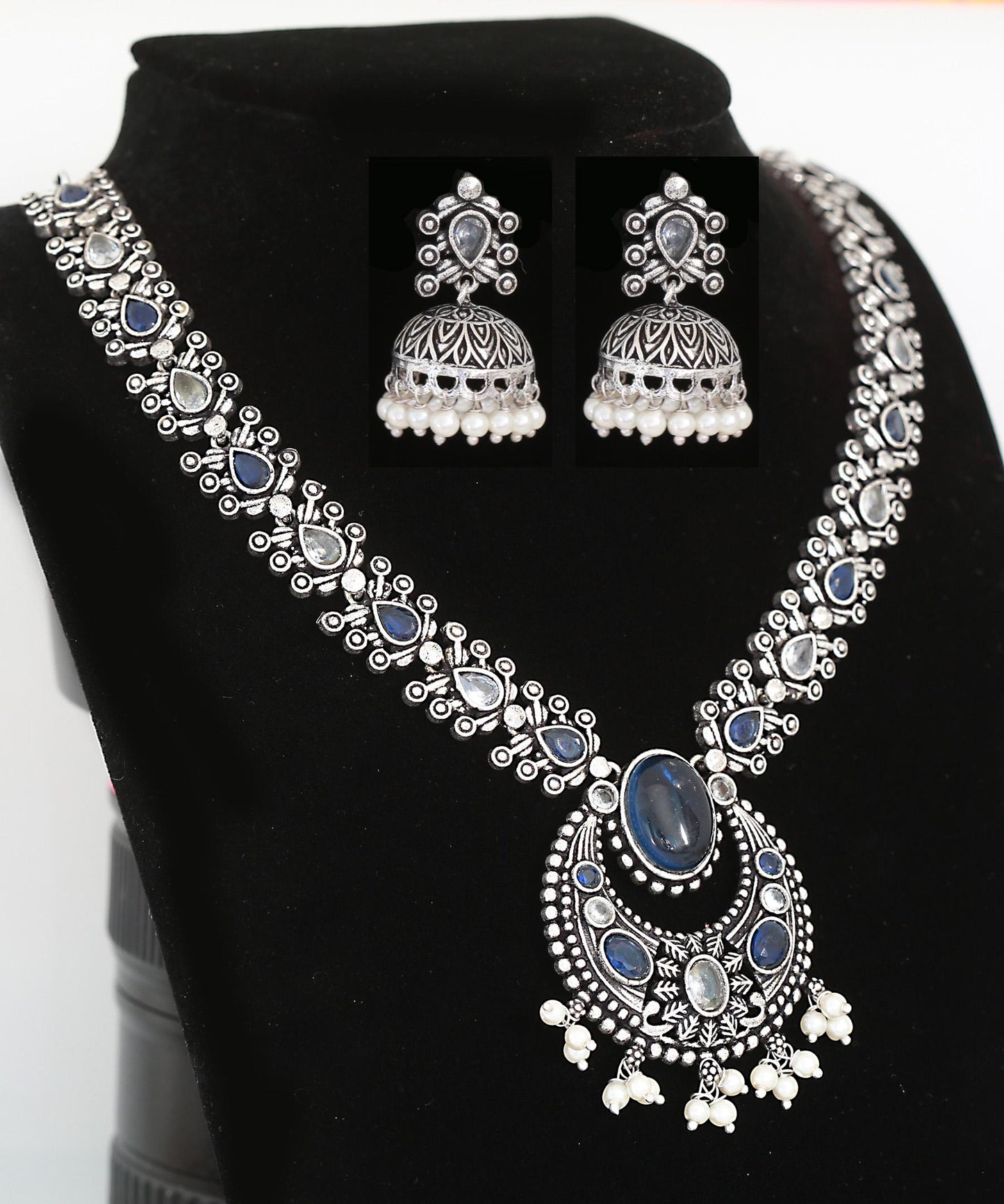 Premium Quality German Silver Oxidized Indian jewelry necklace | Indian Ethnic Jewelry | Wedding Jewelry | Party Wear Jewelry Set