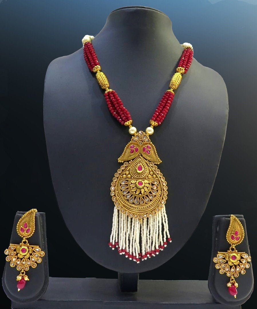 Big gold clearance necklace set