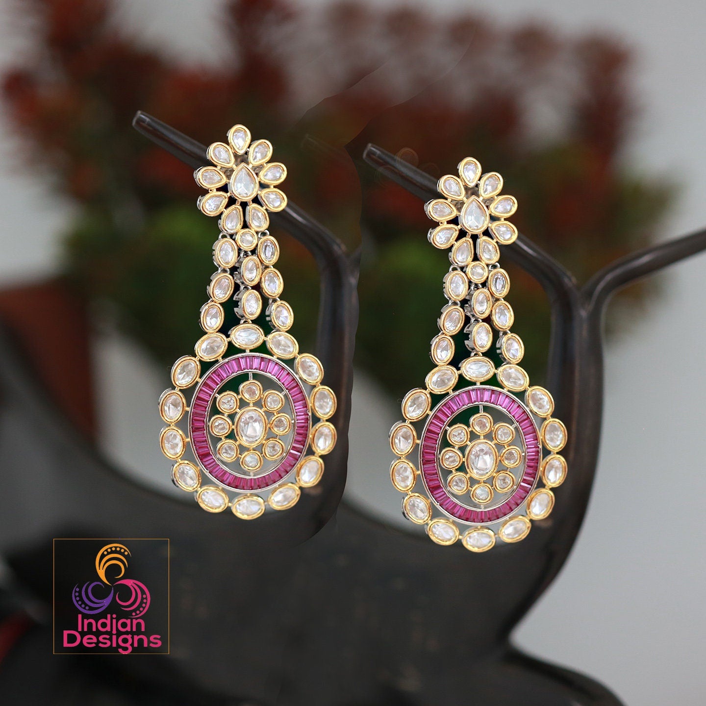 Diamond heavy earrings Clearance