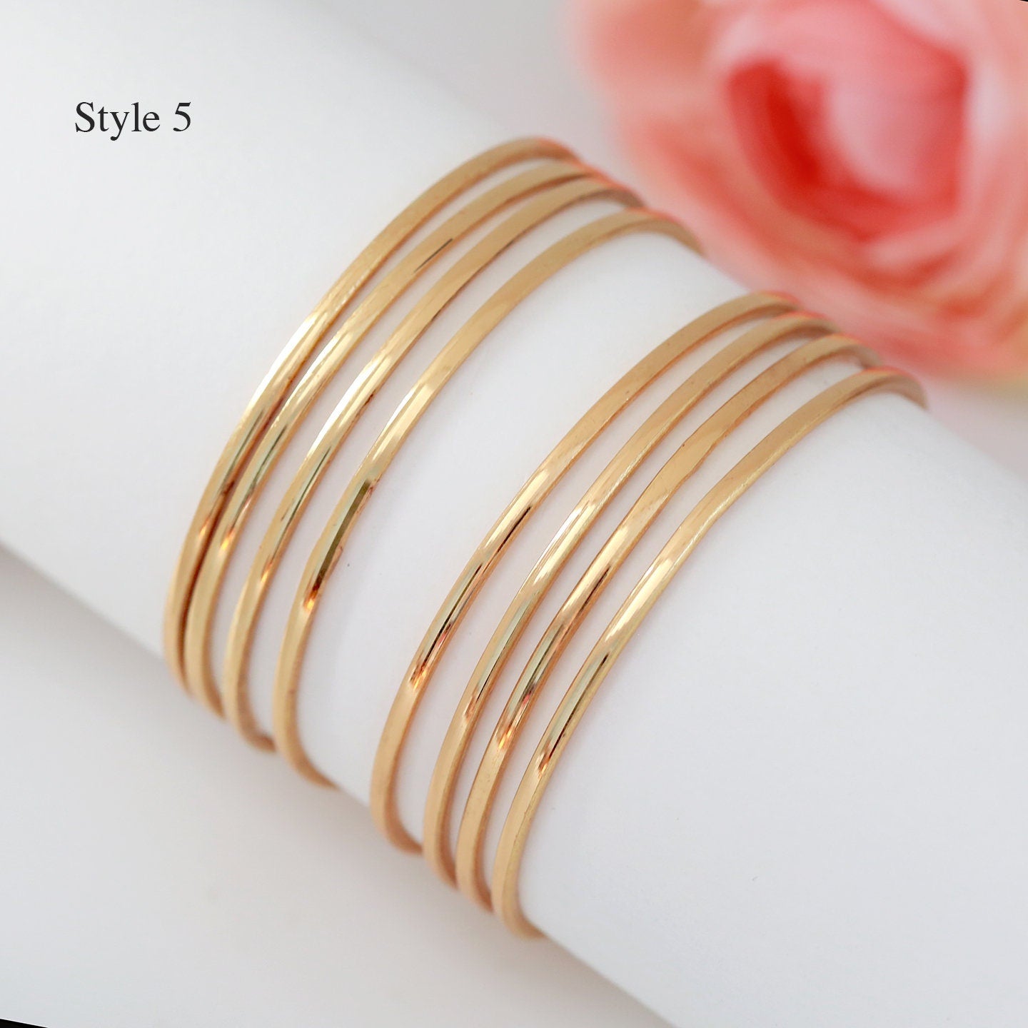6 Piece of Gold Plated Light Weight Bangles | Traditional Temple Jewelry | Peacock design bangles gold Polish | One gram Gold bridal bangles