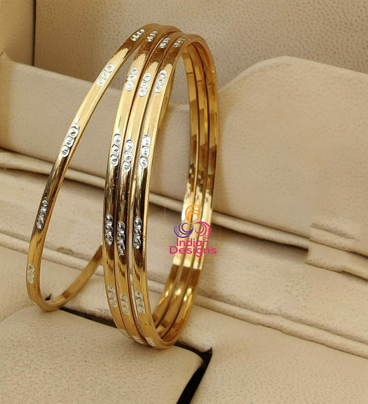 1 gram gold bangles set of 4, daily wear gold bangle designs