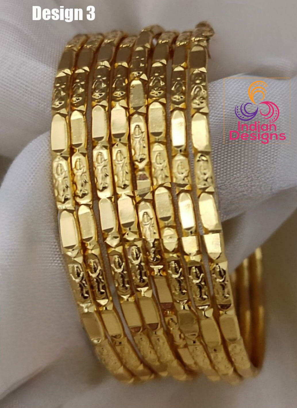 1 gram Gold-Plated Daily wear Bangle Bracelets set of 8|Traditional Indian Jewelry Wedding bangle set|Bollywood Ethnic Bangles Gift for her