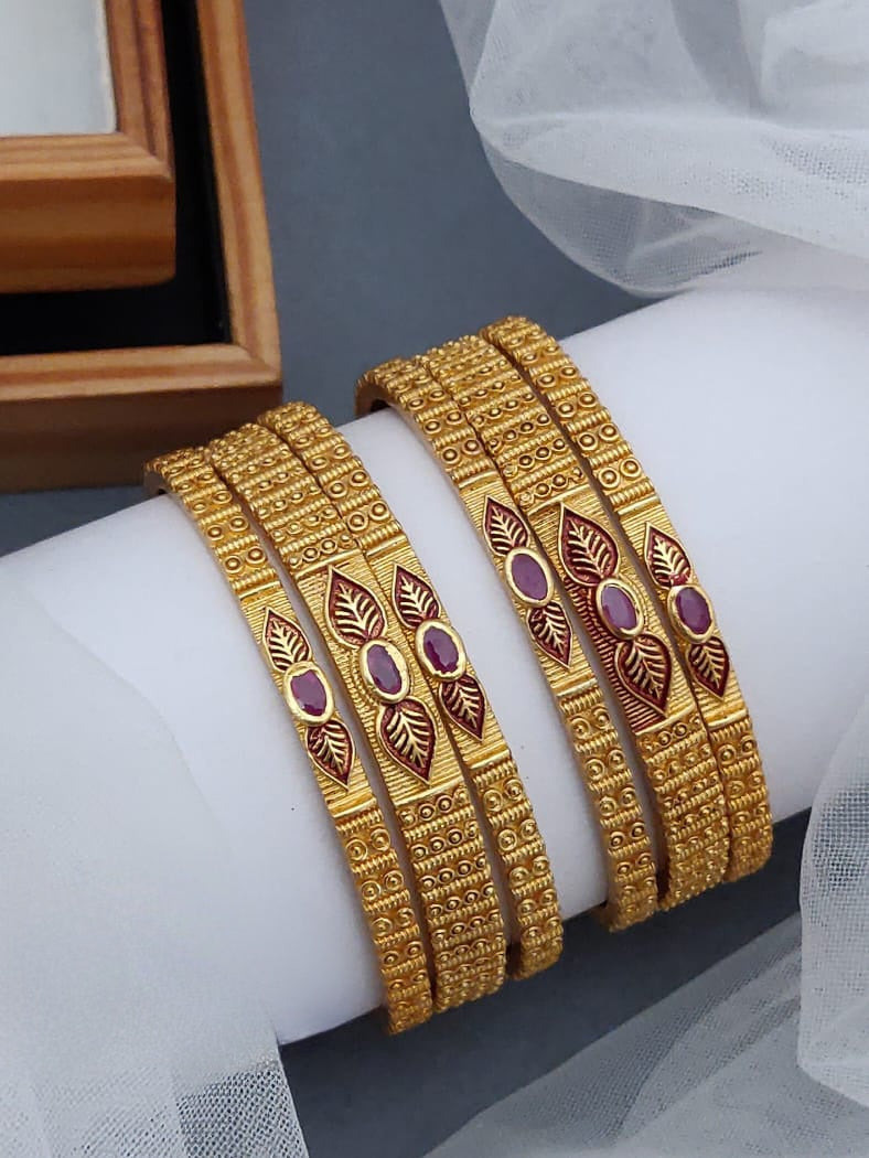 6 piece gold filled bangle set with price, 1gm gold bangles, Latest design Fashion set bangles, Indian traditional bangle set, Bangle Bracelets