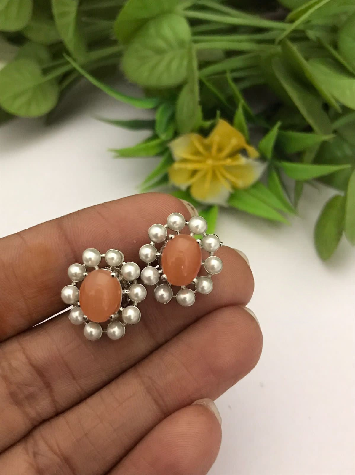 Fargin light pink Earrings for Women and Girls Party Wear KUNDAN EARRING