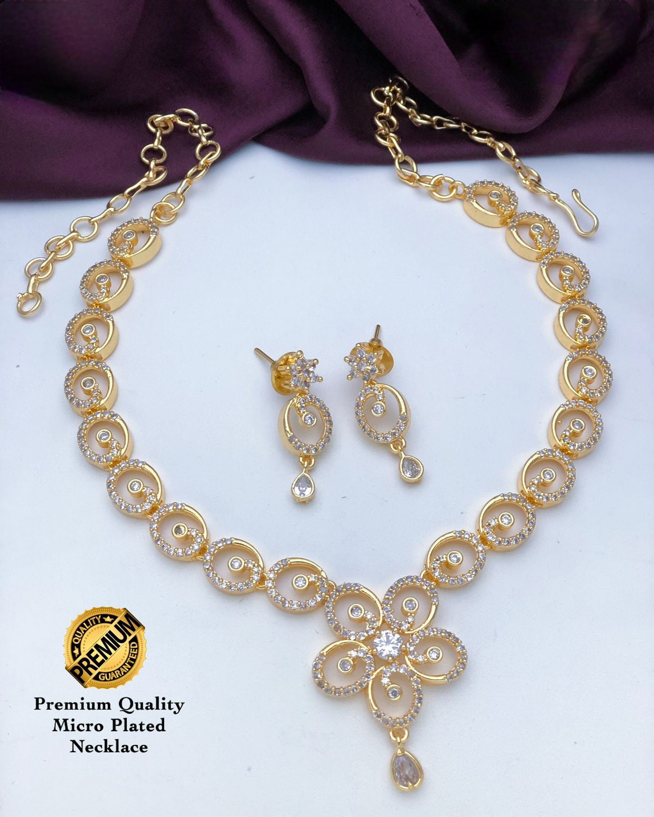 22k Gold plated Light weight Designer choker necklace
