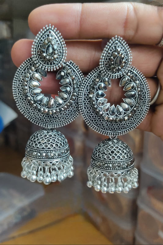 Gold And Silver Color Traditional Jhumka Fashion Accessories Dangle Drop Earrings Ear Studs Jewelry – Buy The Best Products In The Online Store - Foto 11