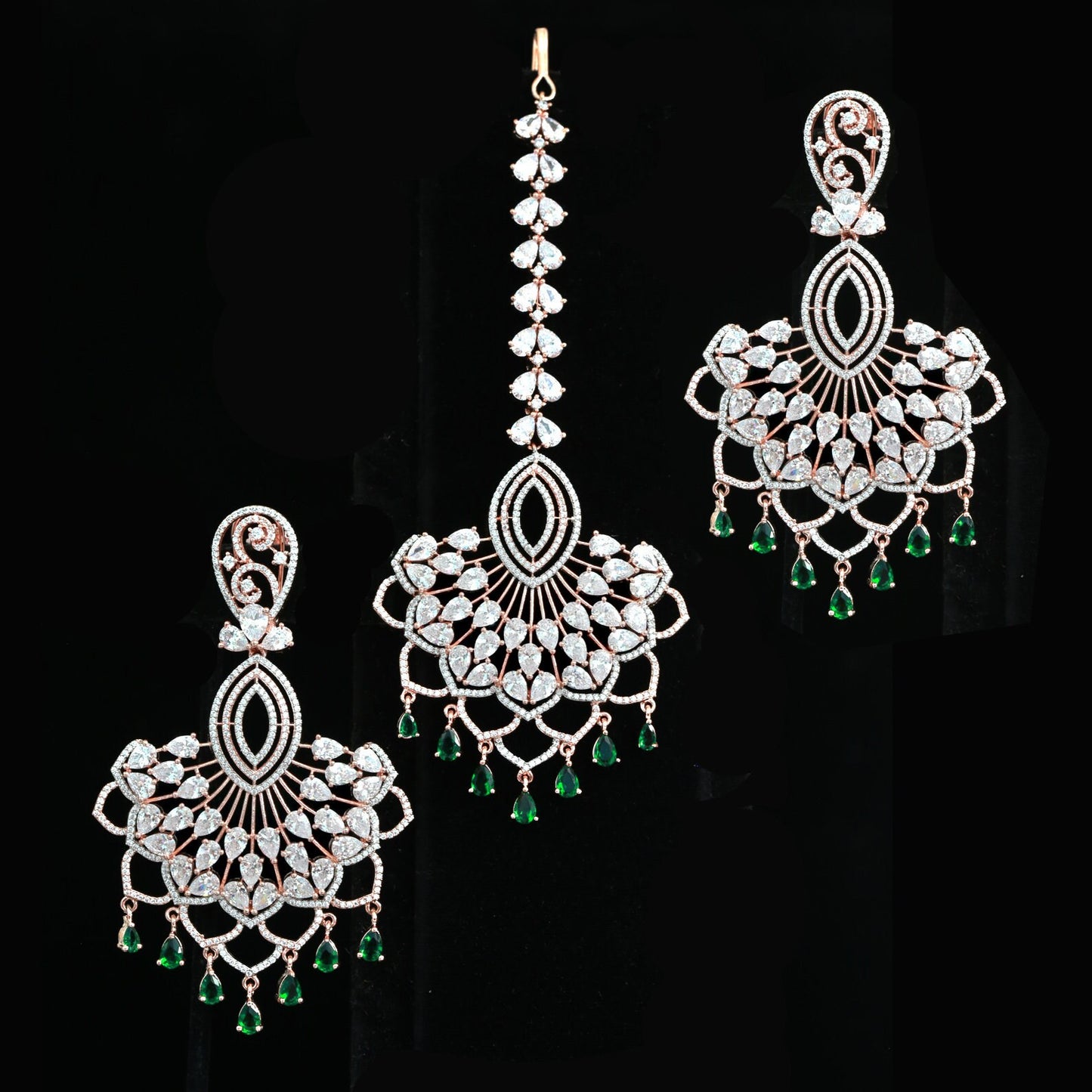 Wedding earrings maang tikka set | Chandbali earrings tikka set | wedding earrings for bride | Latest Punjabi earrings with maang tikka