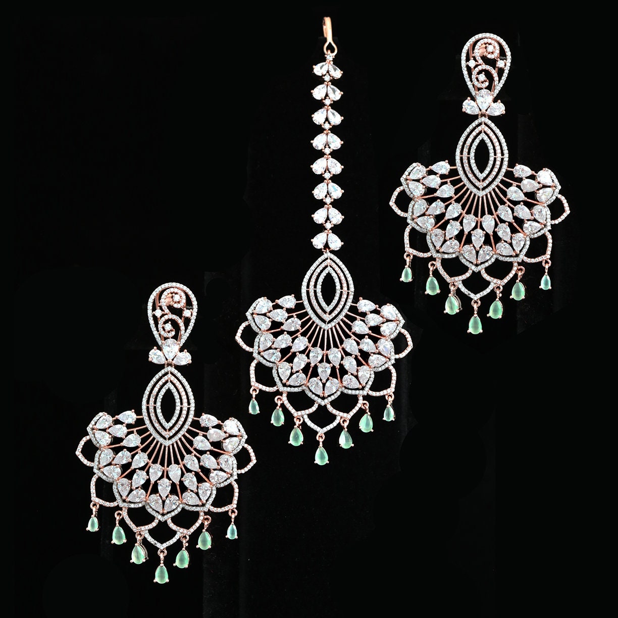 Wedding earrings maang tikka set | Chandbali earrings tikka set | wedding earrings for bride | Latest Punjabi earrings with maang tikka