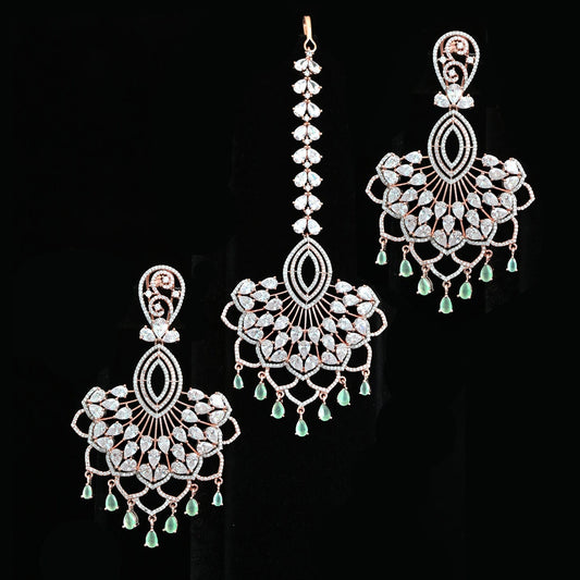 Wedding earrings maang tikka set | Chandbali earrings tikka set | wedding earrings for bride | Latest Punjabi earrings with maang tikka