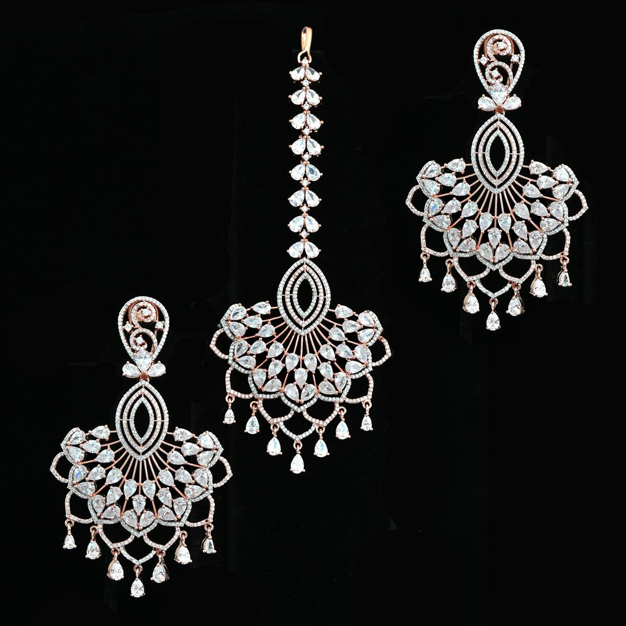 Wedding earrings maang tikka set | Chandbali earrings tikka set | wedding earrings for bride | Latest Punjabi earrings with maang tikka
