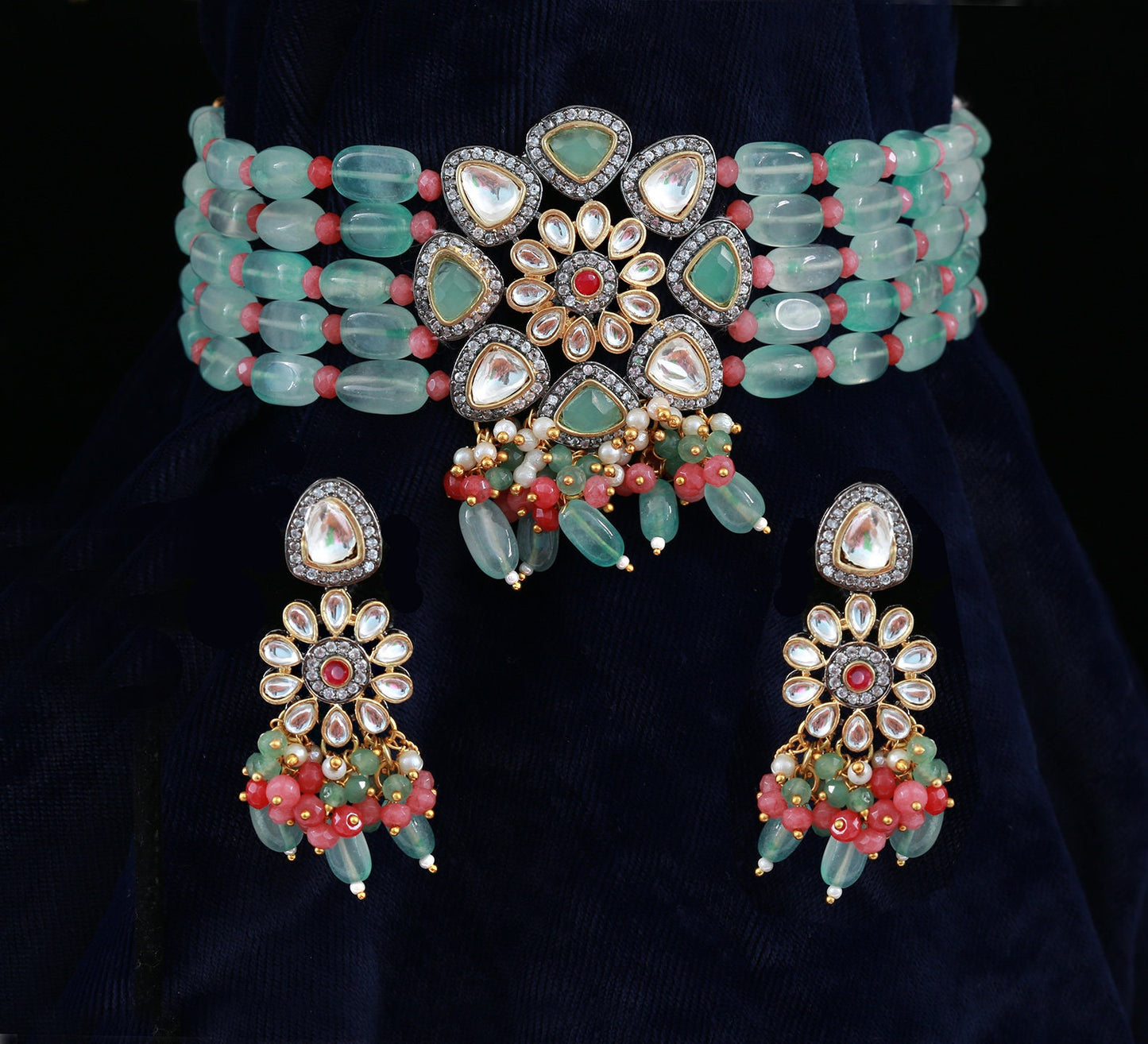 Kundan choker designs | kundan beaded choker |Indian Kundan Necklace Choker | Pakistani kundan jewellery | victorian bridal choker necklace