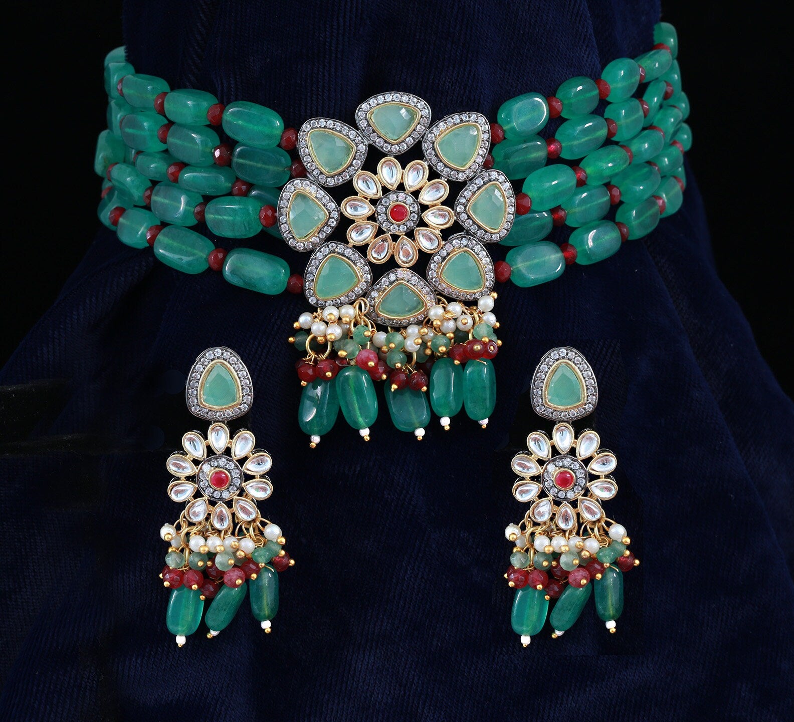 Kundan choker designs | kundan beaded choker |Indian Kundan Necklace Choker | Pakistani kundan jewellery | victorian bridal choker necklace