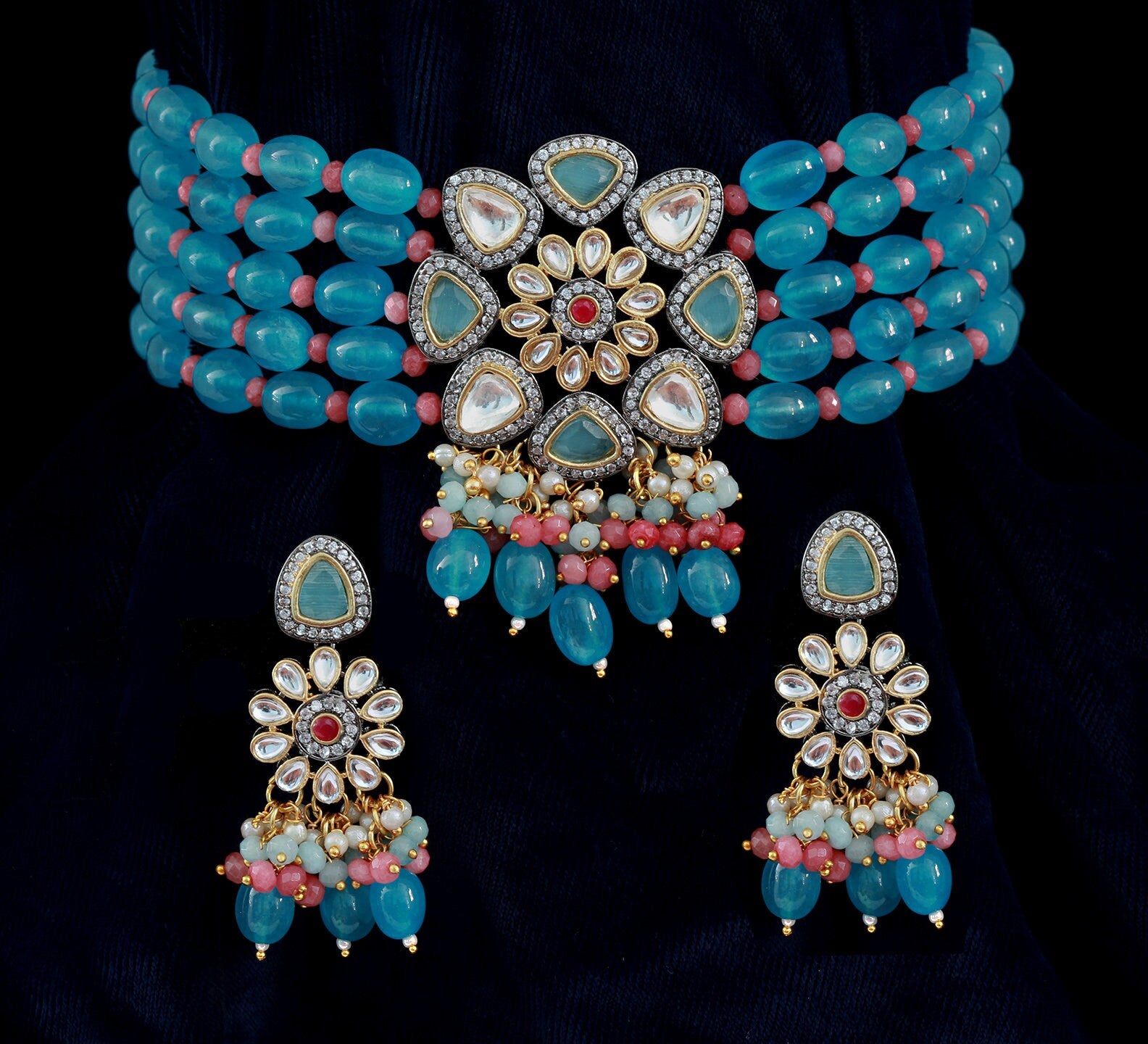 Kundan choker designs | kundan beaded choker |Indian Kundan Necklace Choker | Pakistani kundan jewellery | victorian bridal choker necklace