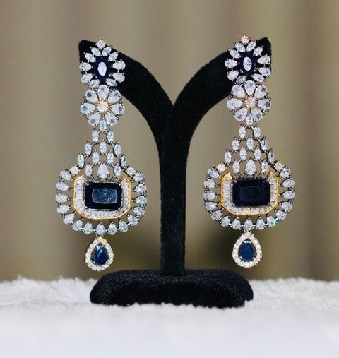 Crystal Antique Clear Sparkling fashion chandelier earrings for prom, bridesmaids