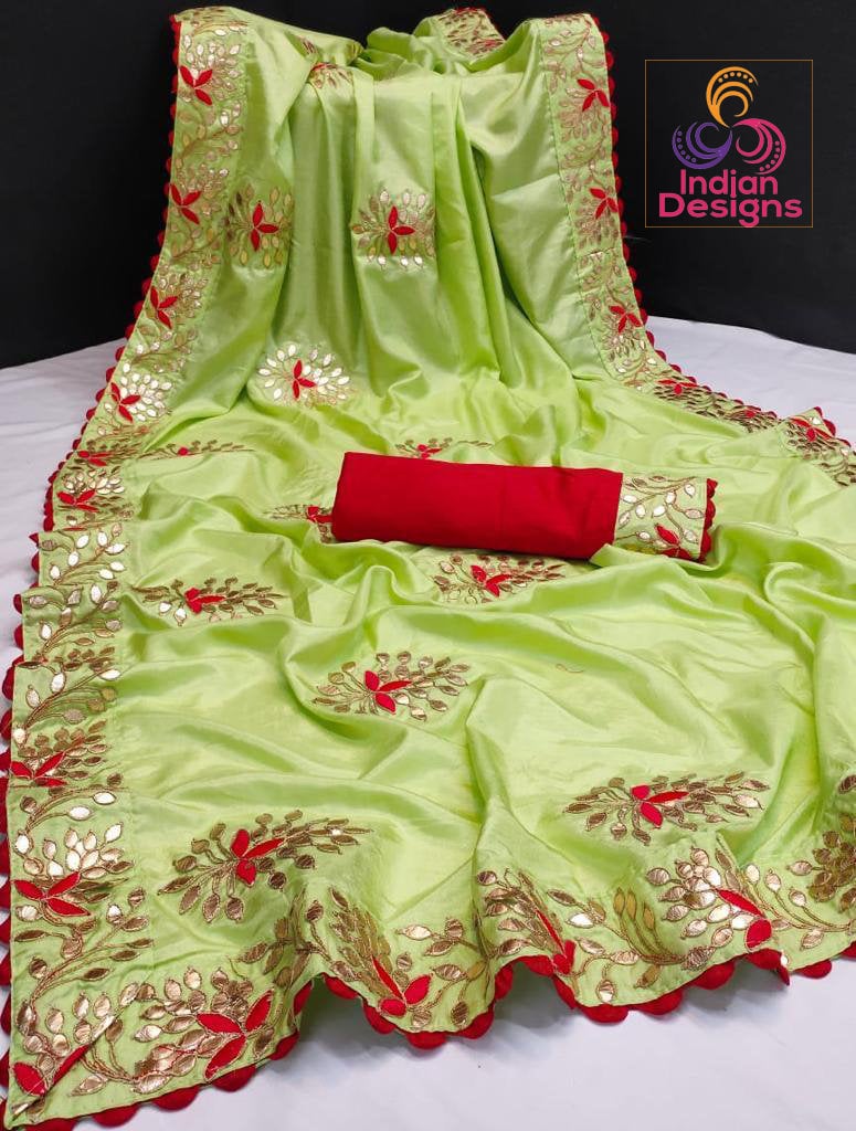 Elegant Chanderi Sarees with Digital Print and Fancy Lace Border