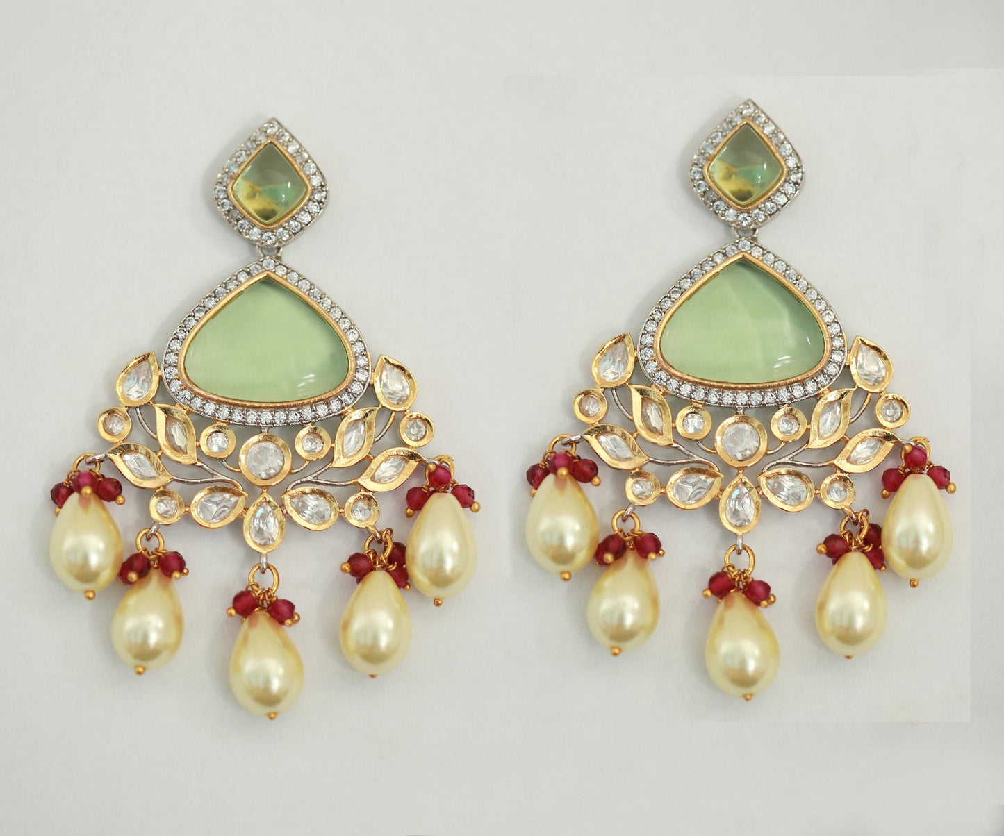 Kundan bridal earrings | Gold Plated Kundan Earrings with Pearl drops | Stylish Statement Earrings wedding | Indian Wedding Bridal Jewelry