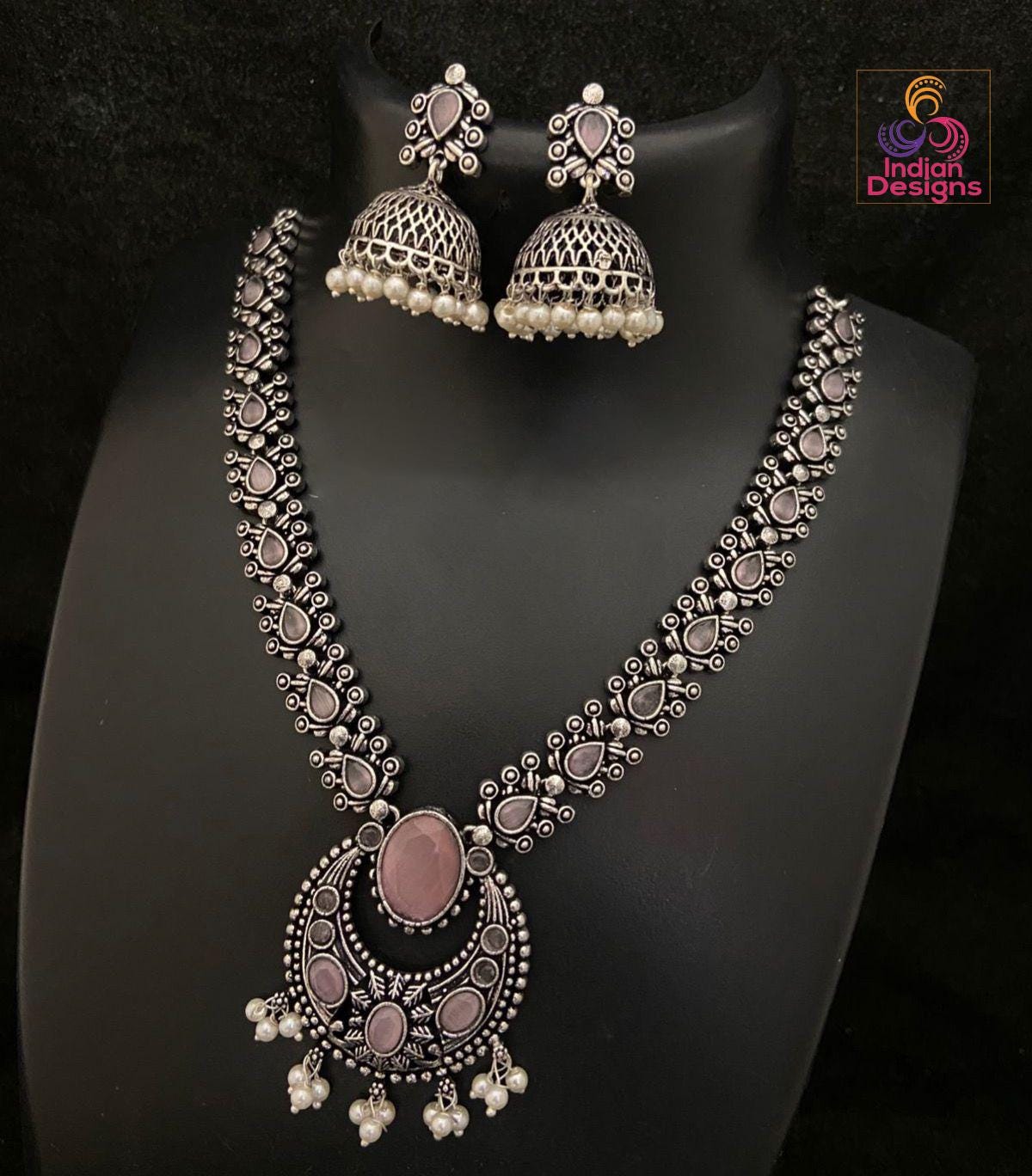 Premium Quality German Silver Oxidized Indian jewelry necklace | Indian Ethnic Jewelry | Wedding Jewelry | Party Wear Jewelry Set