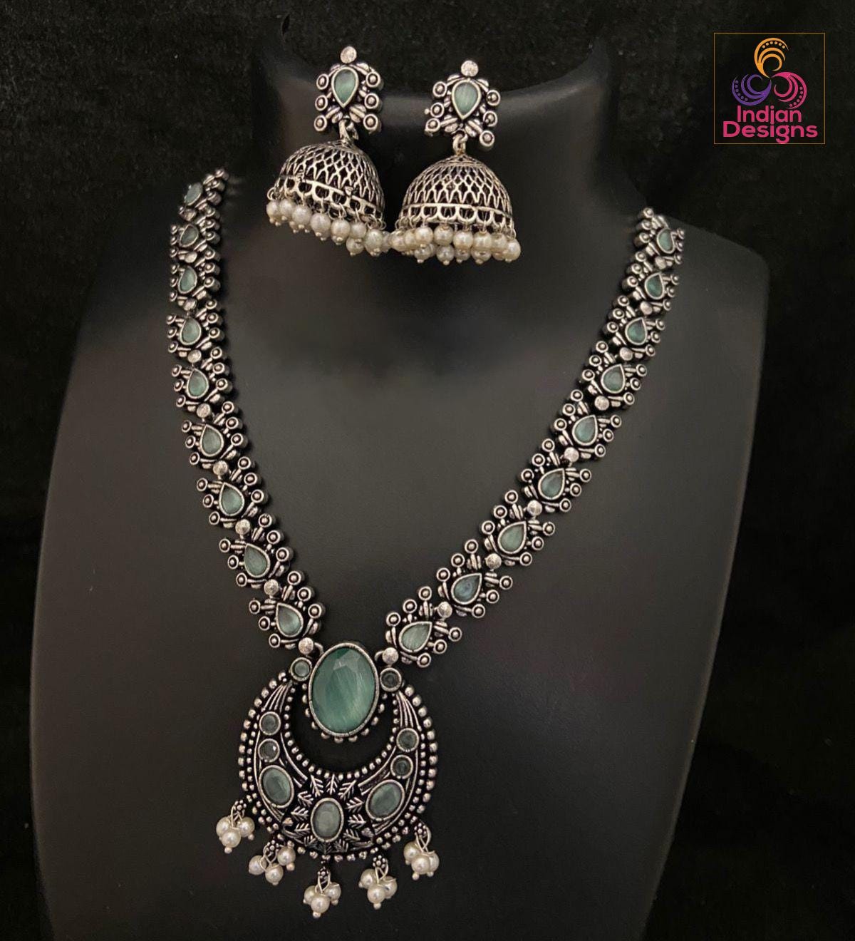 Premium Quality German Silver Oxidized Indian jewelry necklace | Indian Ethnic Jewelry | Wedding Jewelry | Party Wear Jewelry Set