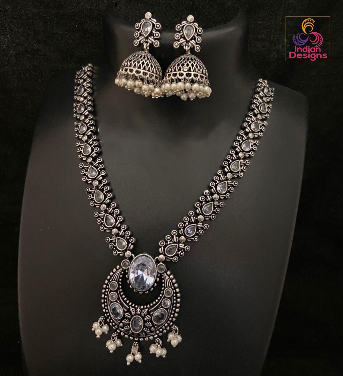 Premium Quality German Silver Oxidized Indian jewelry necklace | Indian Ethnic Jewelry | Wedding Jewelry | Party Wear Jewelry Set