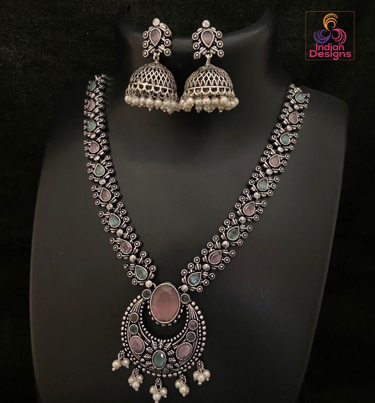 Premium Quality German Silver Oxidized Indian jewelry necklace | Indian Ethnic Jewelry | Wedding Jewelry | Party Wear Jewelry Set