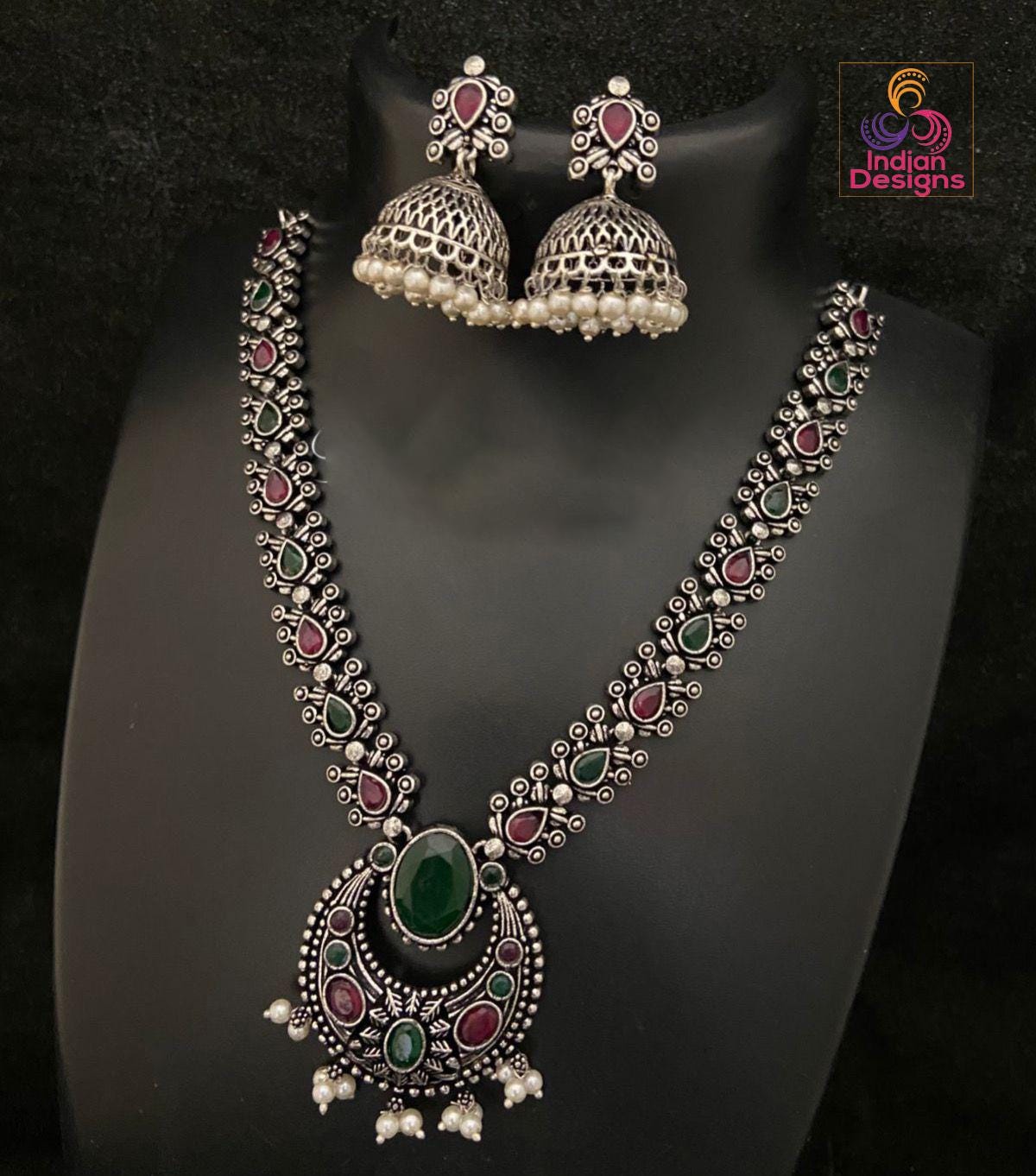 Premium Quality German Silver Oxidized Indian jewelry necklace | Indian Ethnic Jewelry | Wedding Jewelry | Party Wear Jewelry Set