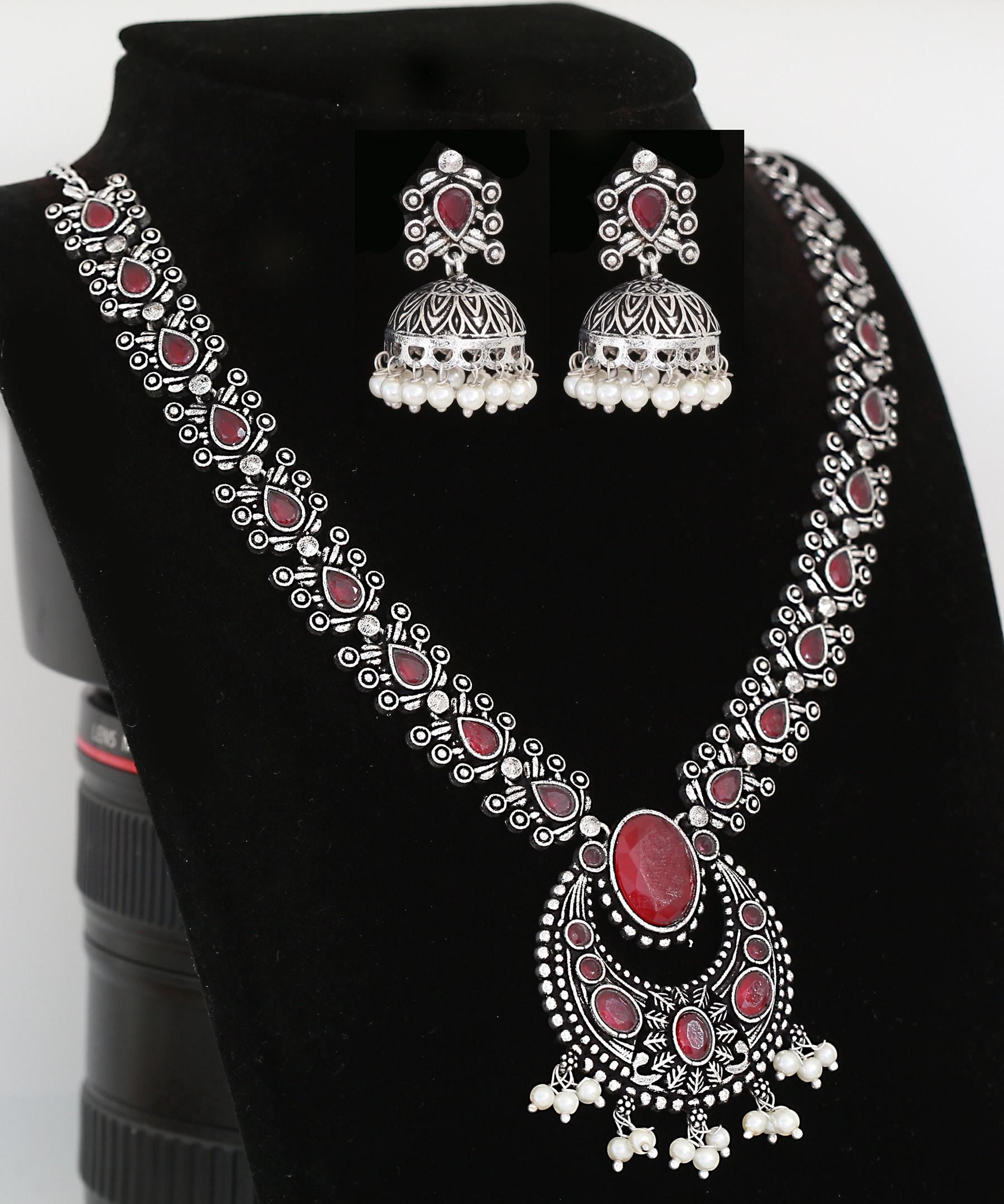 Premium Quality German Silver Oxidized Indian jewelry necklace | Indian Ethnic Jewelry | Wedding Jewelry | Party Wear Jewelry Set