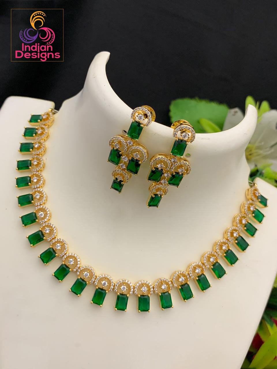 My Daily Use gold tone Dancing butterfly pendant earring set |New Fashion Butterfly Crystal Jewelry|CZ butterfly fashion women necklace