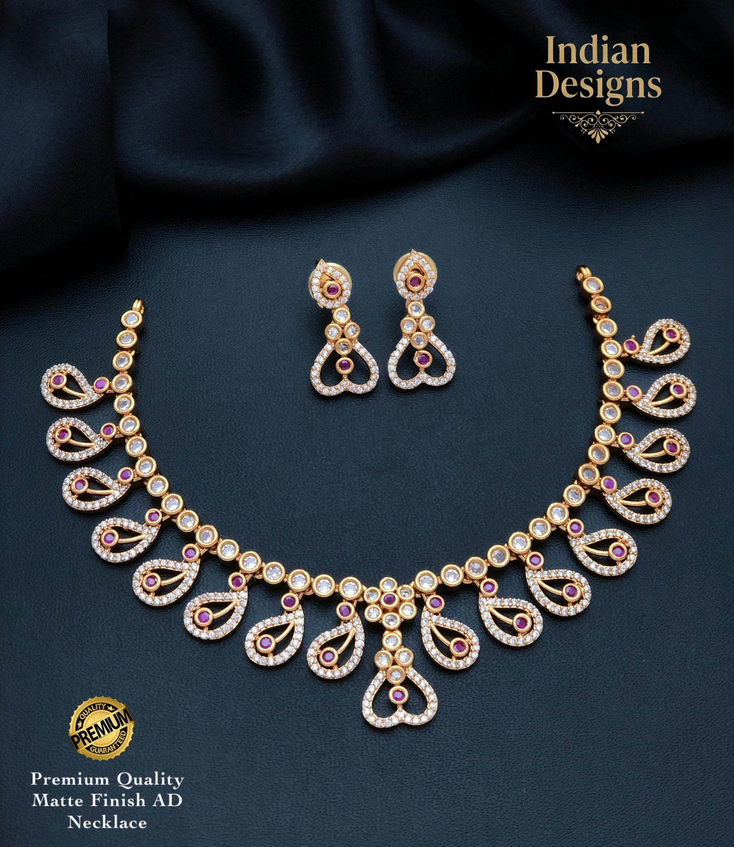 Antique gold ruby & green necklace earrings set| traditional ad stone choker| south indian wedding party wear jewelry set | gift for her