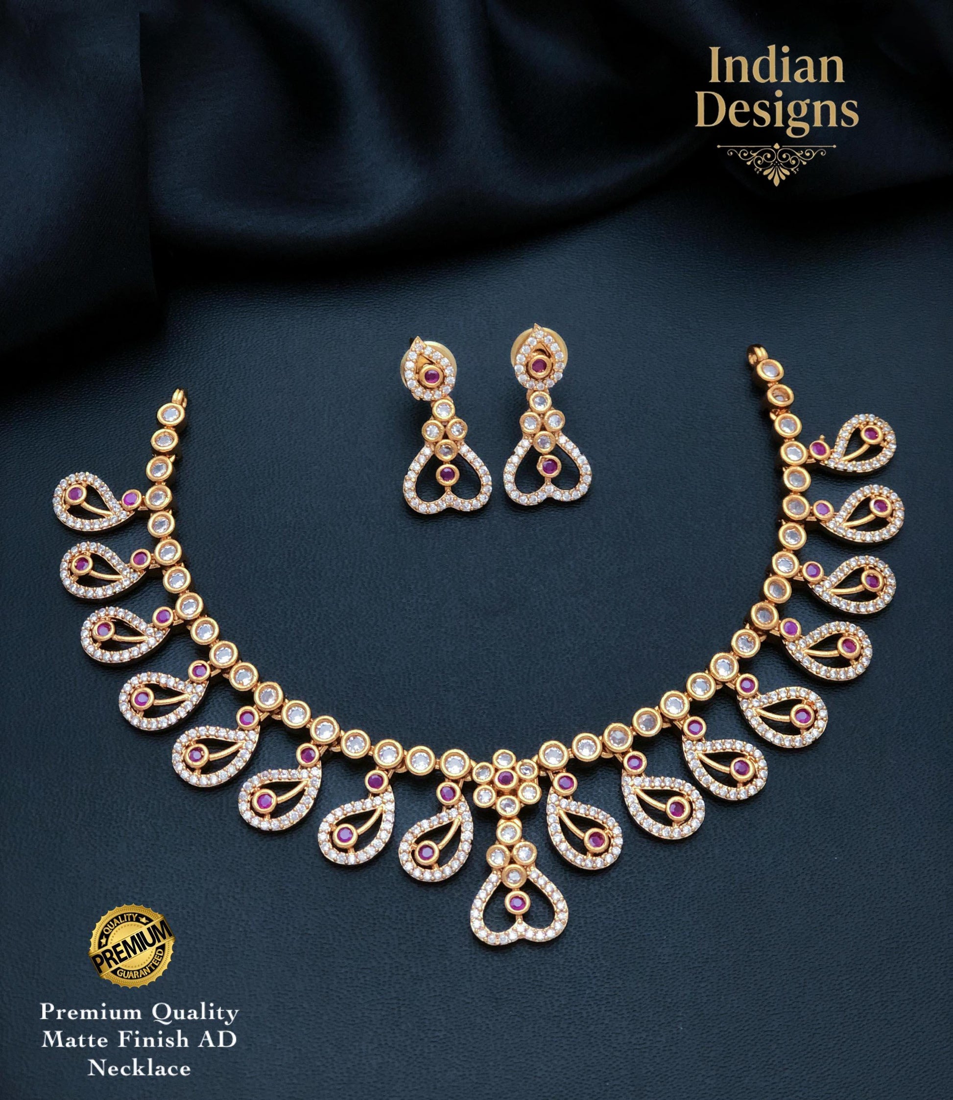 Antique gold ruby & green necklace earrings set| traditional ad stone choker| south indian wedding party wear jewelry set | gift for her