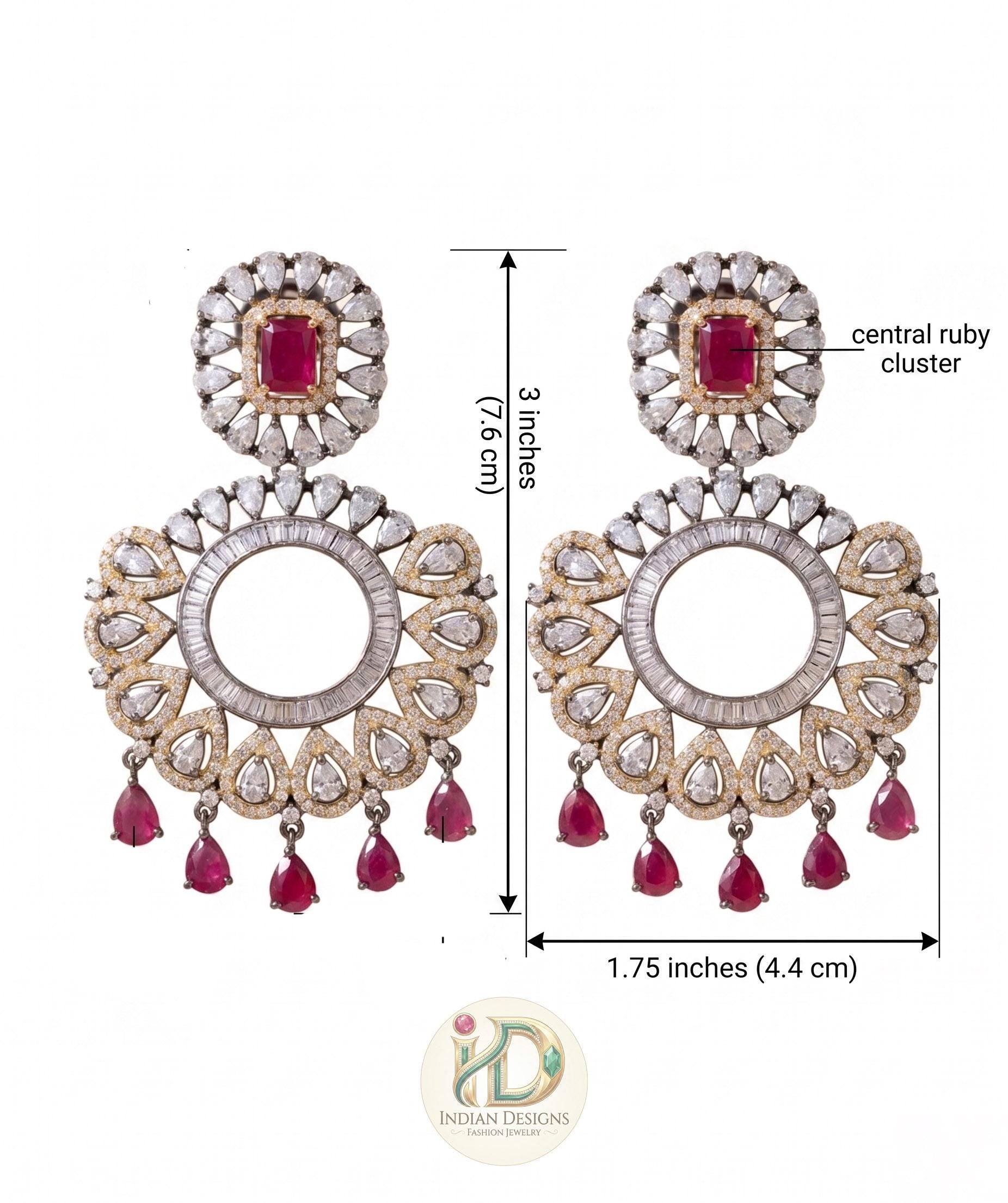 Vintage Ethnic Round Glass Crystal Antique Gold Clear Rhinestone Long Drop Dangle Earrings For Prom, Bridesmaids