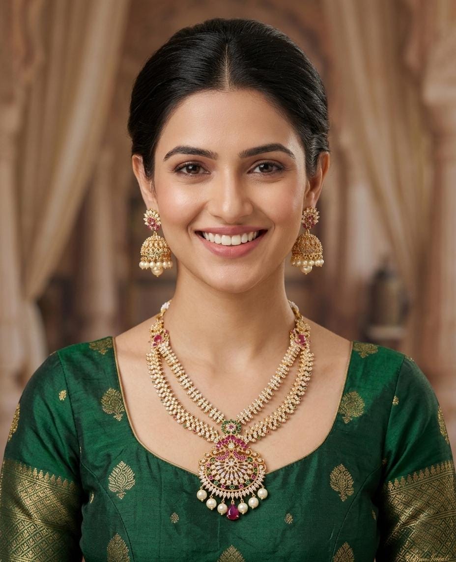 Gold plated Crystal Statement Necklace and Jhumka Earring Set| Multi-Gemstone Layered Collar Necklace| Party wear jewelry| Gift for her