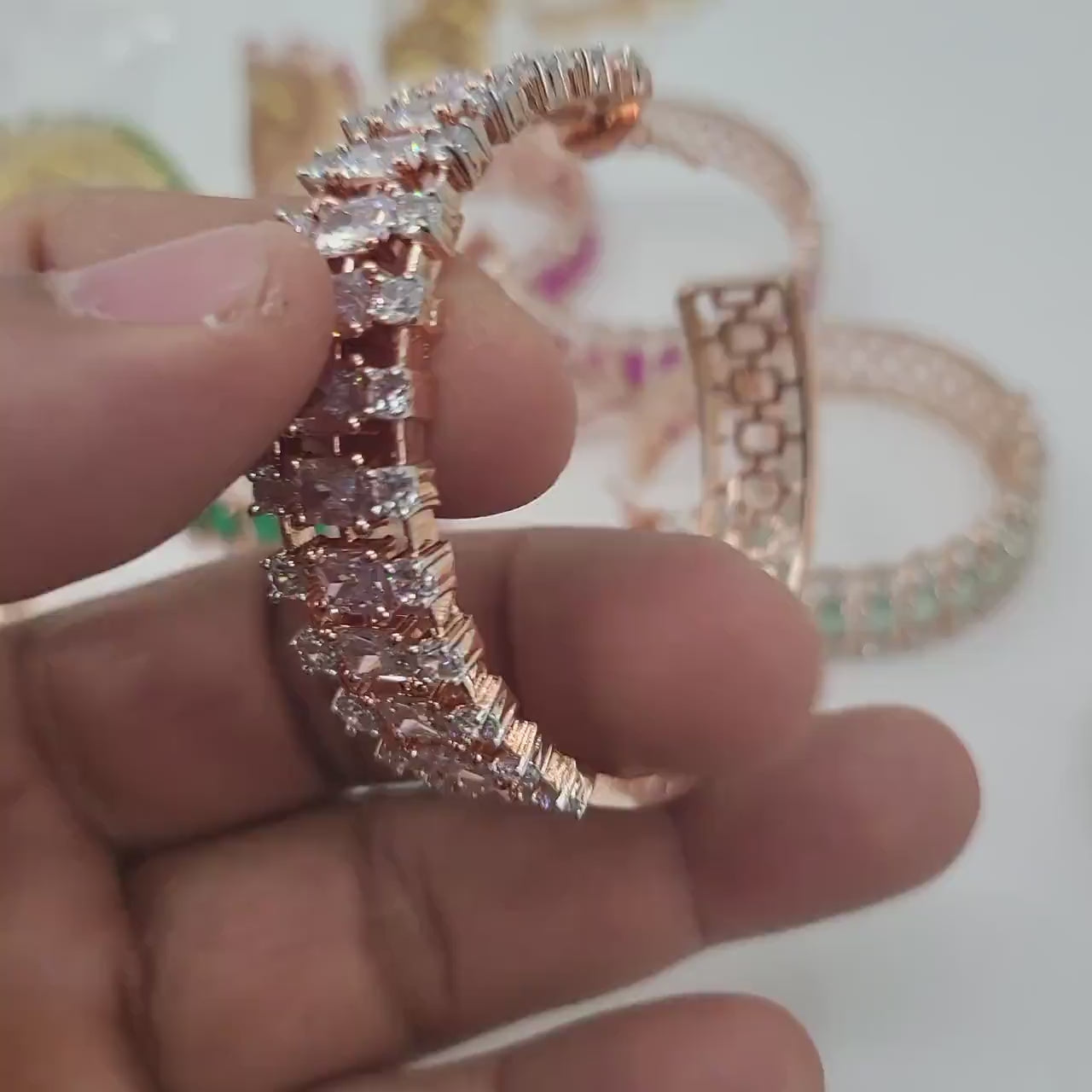 Rose gold large hoop earrings| big hoop earrings with cz diamonds| mint green cz crystal hoop earrings| trendy fashion large hoop earrings