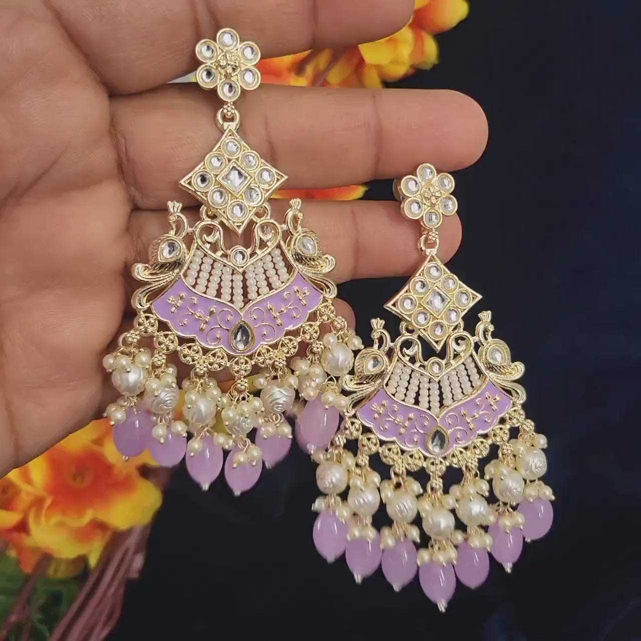 Green meenakari kundan chandbali earrings| party wear long earring| bollywood bridal earrings| indian wedding earrings| pakistani earrings