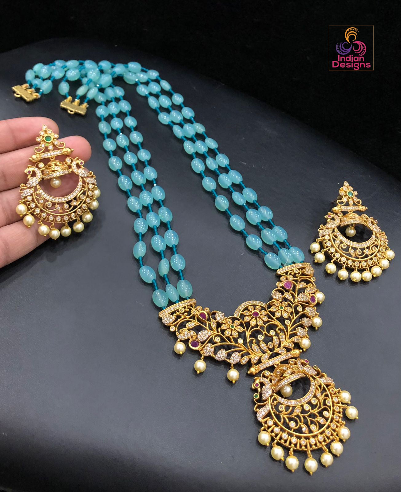 Light Weight Beads Necklace Models - Indian Jewellery Designs
