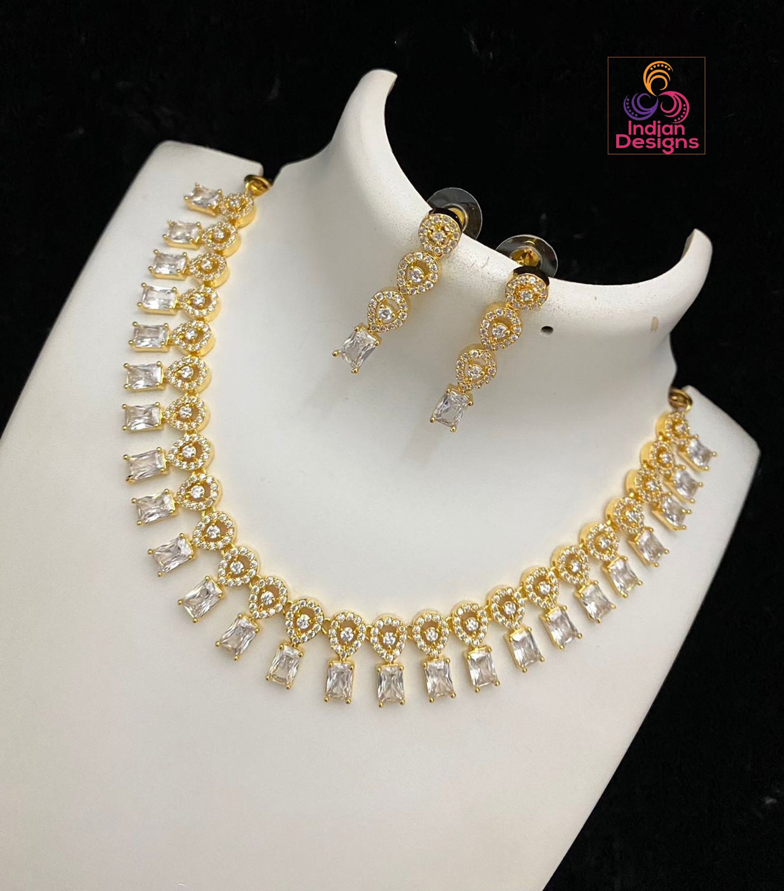 Cute gold on sale necklace set