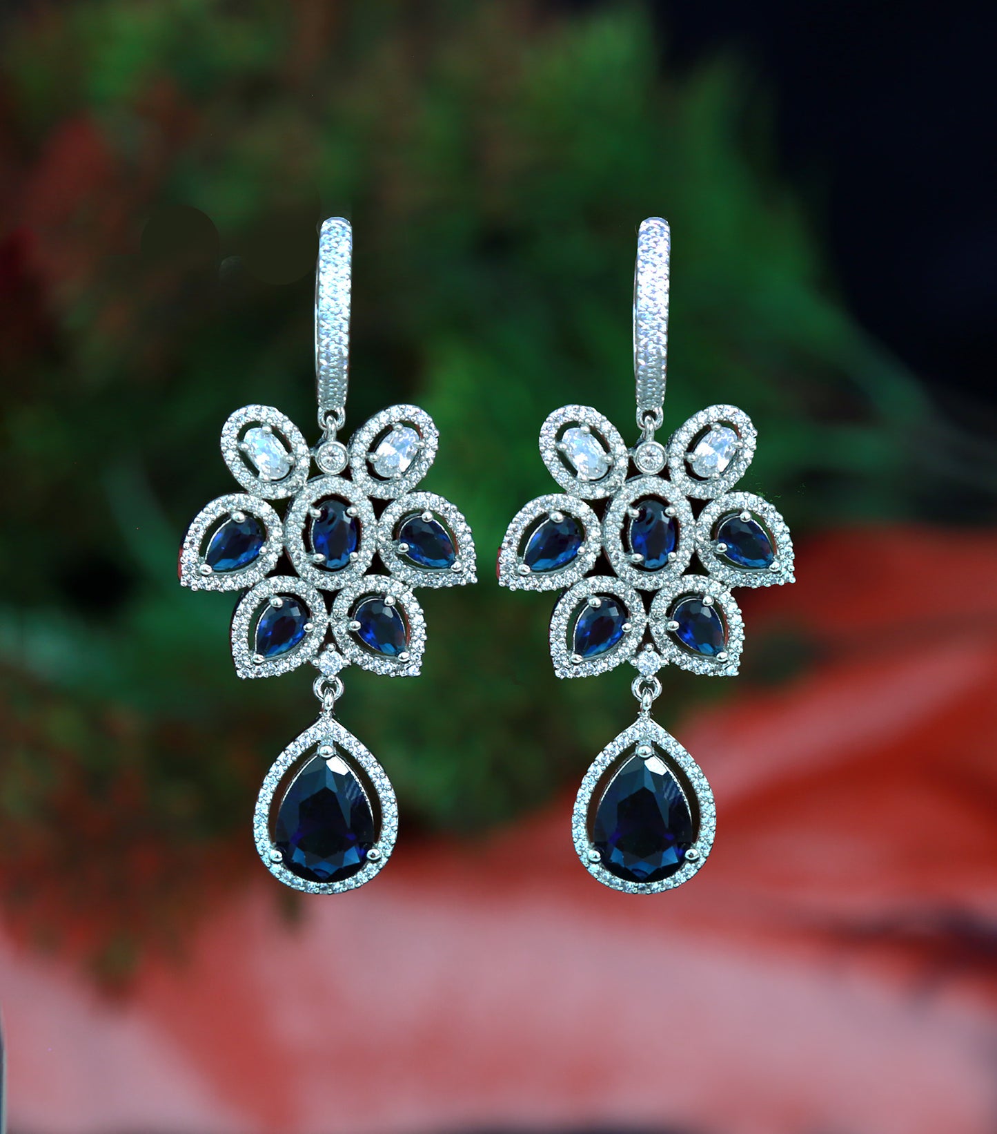 Best Quality American diamond earrings in gold Polish | CZ Ad dangler earrings | Cubic zirconia drop earrings silver | Crystal drop earrings