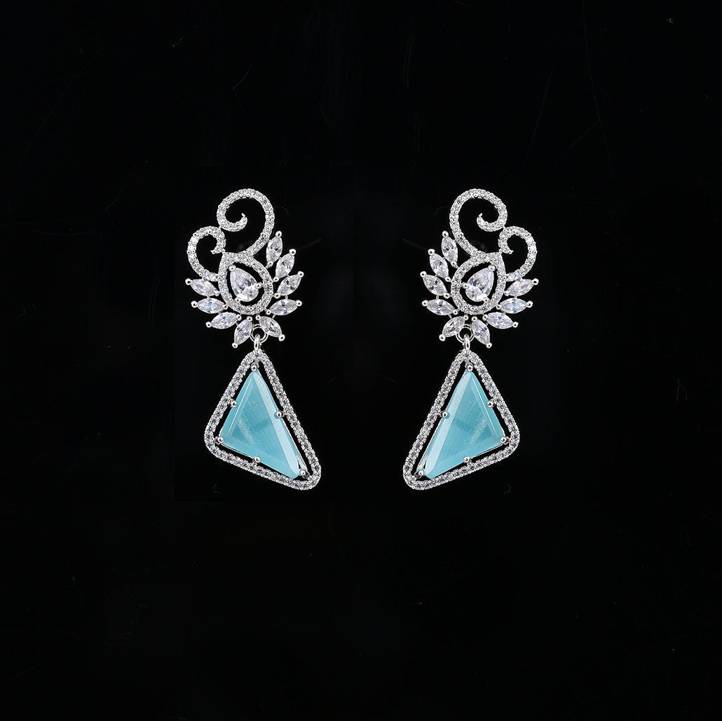 The Calsita Silver Earrings - buy latest Diamond Earrings designs online at  best price — KO Jewellery