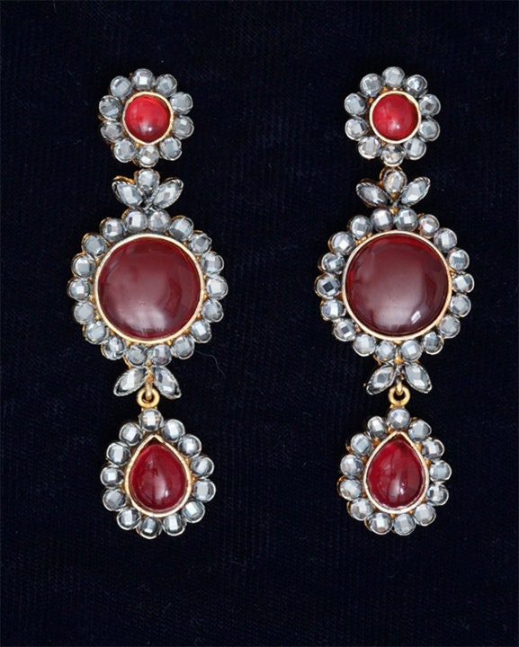 Ruby Raang Ethnic Stone Kundan Earrings - RUBY M16