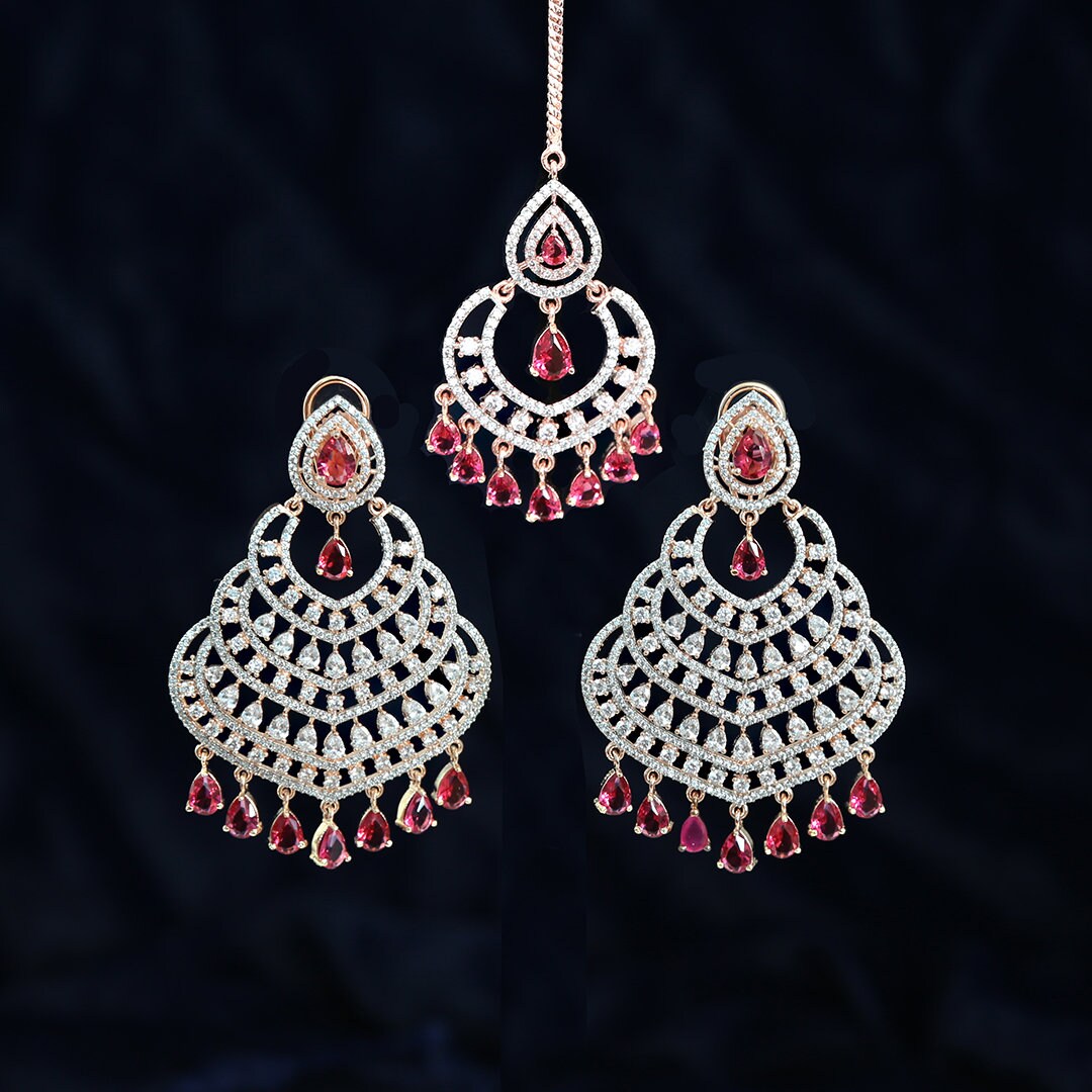 Baby Blue Chandbali Earring for Lehenga | FashionCrab.com | Chandbali  earrings, Chandbali, Indian jewellery online
