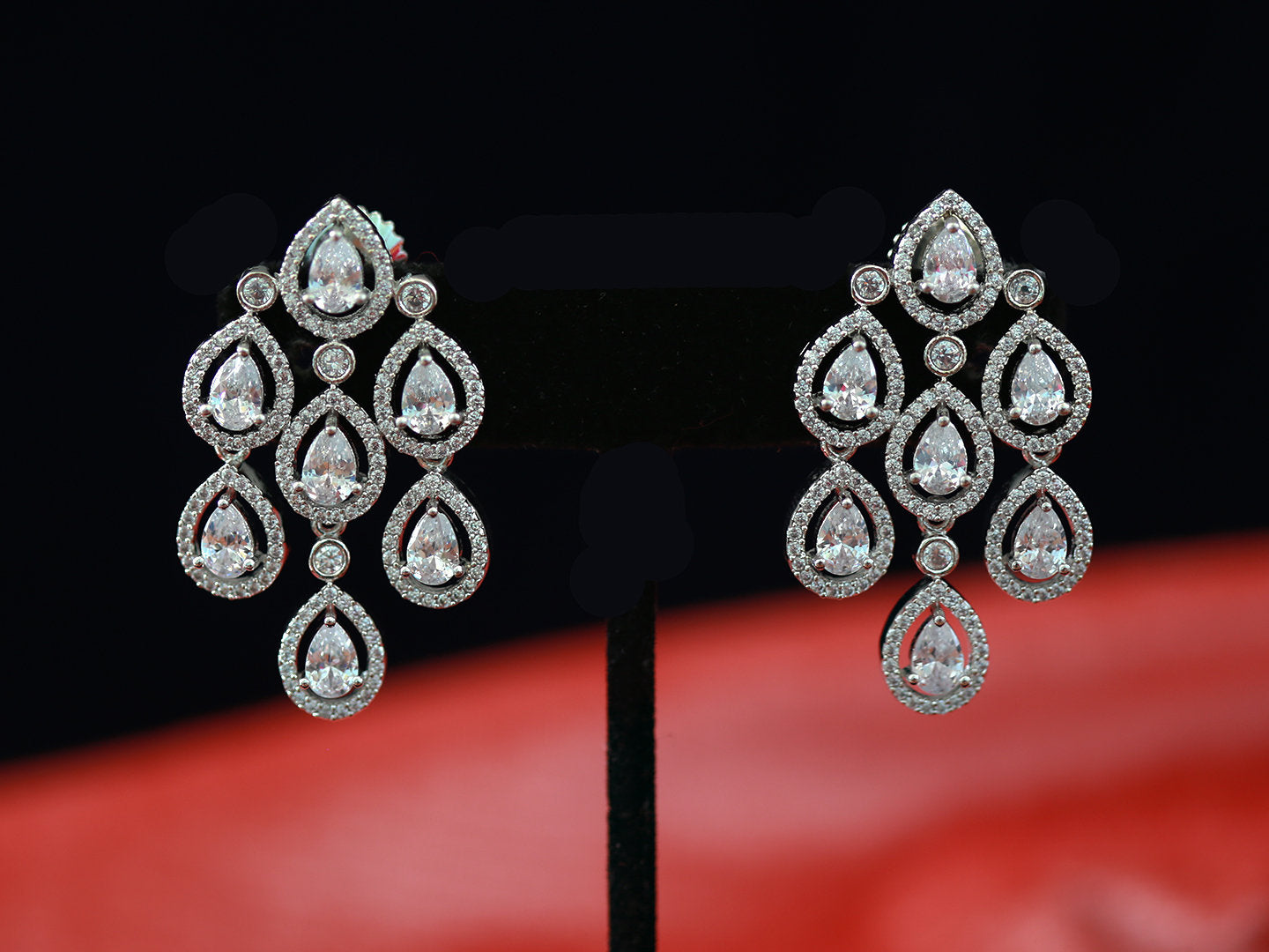 Earrings | Diamond earrings design, Long diamond earrings, Beautiful diamond  earrings